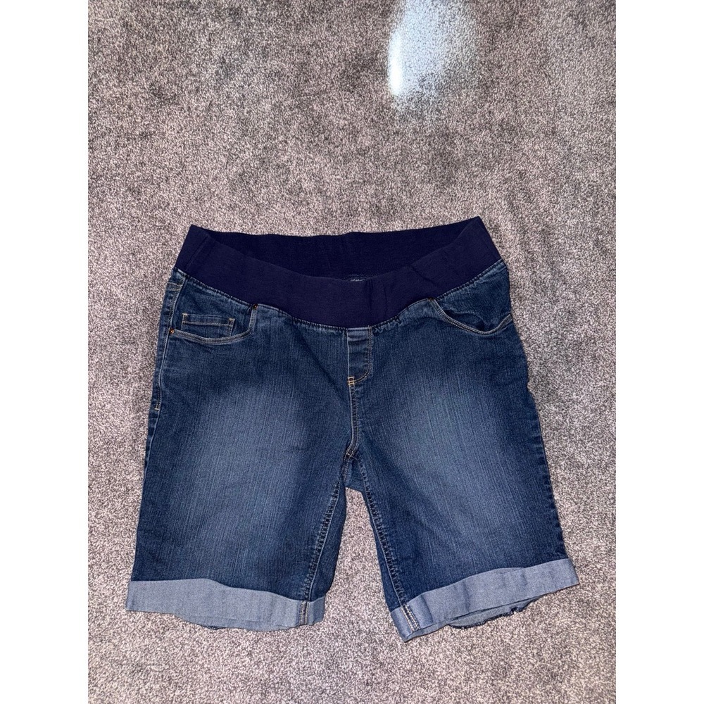 Great Expectations Women's Dark Blue Maternity Shorts